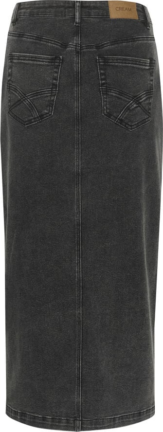 Cream CREbba Denim Skirt Black washed denim