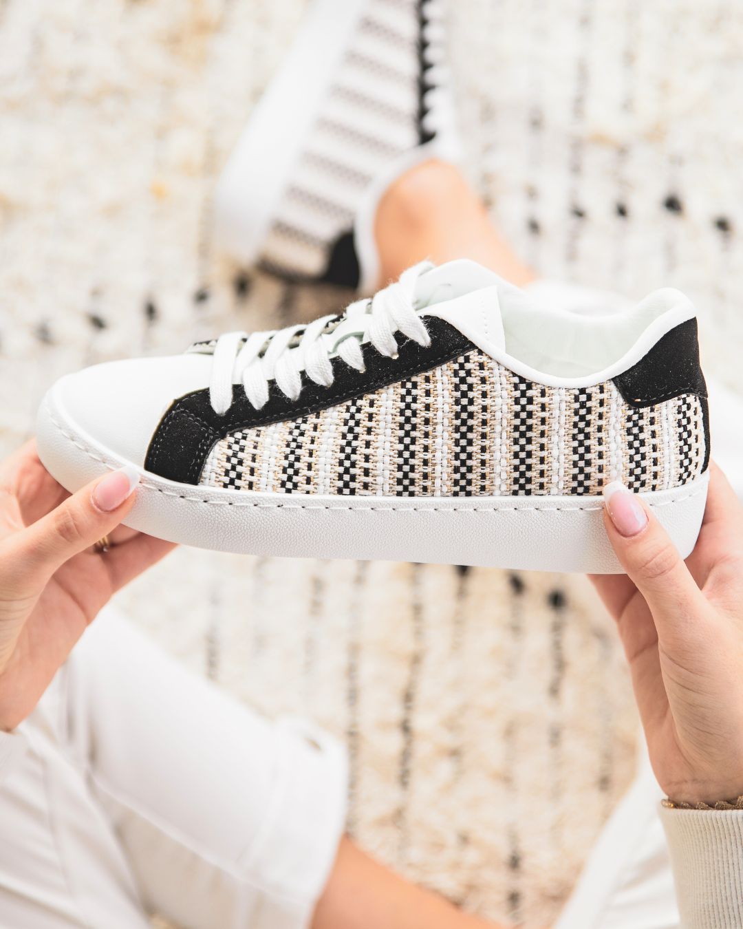 Basket femme noire à lacets - Méline