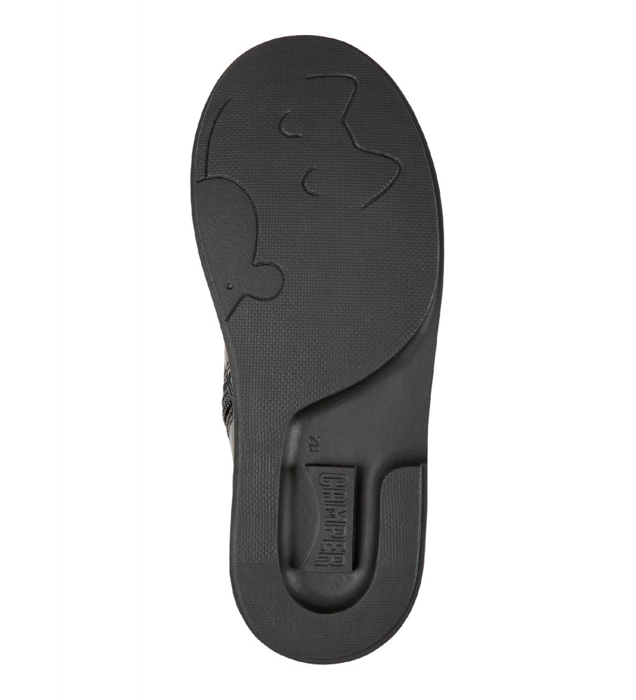 Botas de cano curto Camper Duet Twins em couro preto