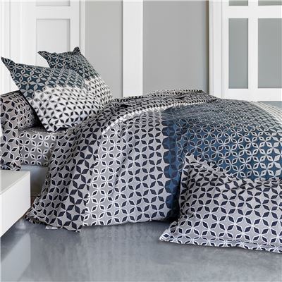 Linge de lit flanelle micro-motifs - BECQUET CRÉATION