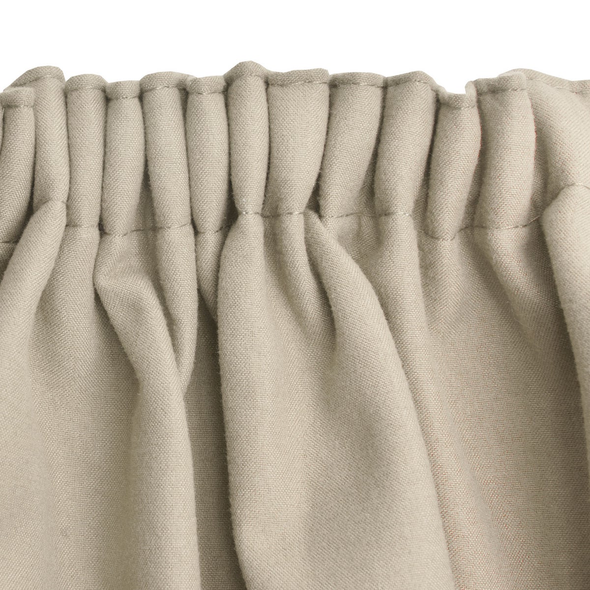 Beautissu Amelie TK gordijn met geplooide band 140x245cm crème (set van 2)