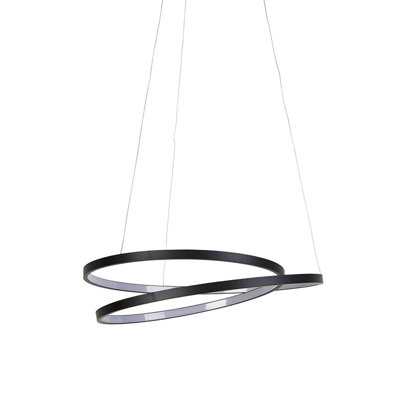 Design hanglamp zwart 55cm incl. LED dimbaar - Rowan