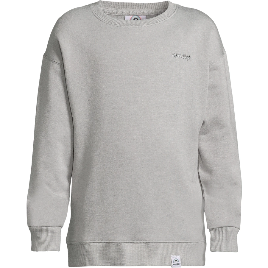 New Life Sweatshirt Crew Neck Pullover grau