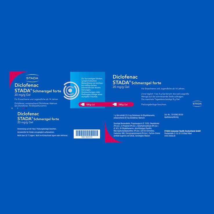 Diclofenac STADA® Schmerzgel forte 20 mg/g Gel, 150 g
