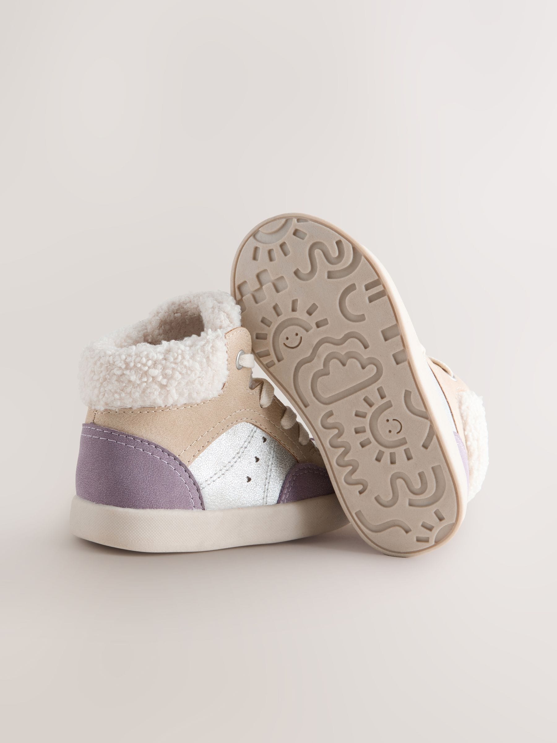 Multi - Met borg gevoerde hoge sneakers