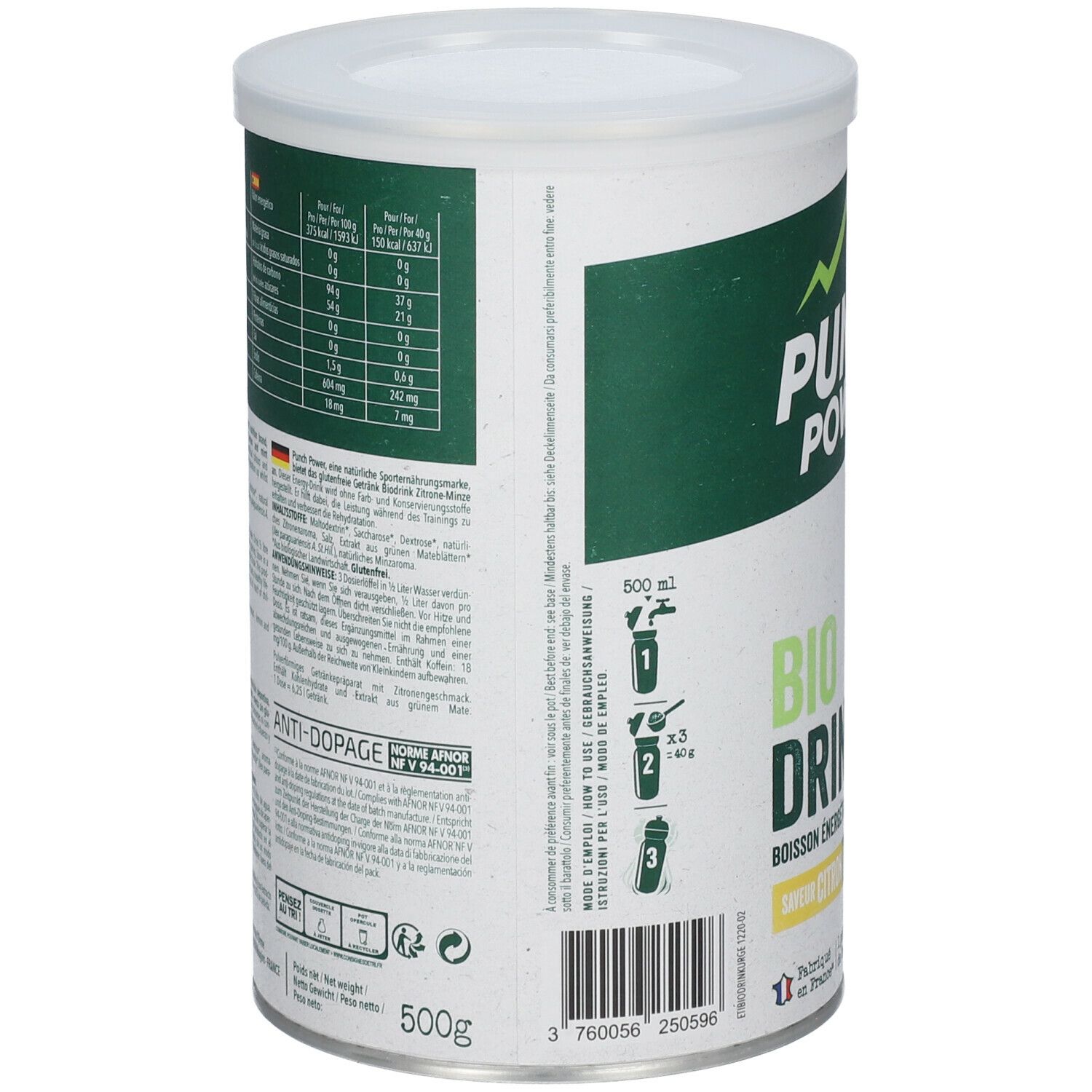 PUNCH POWER Biodrink BIO Zitrone-Minze