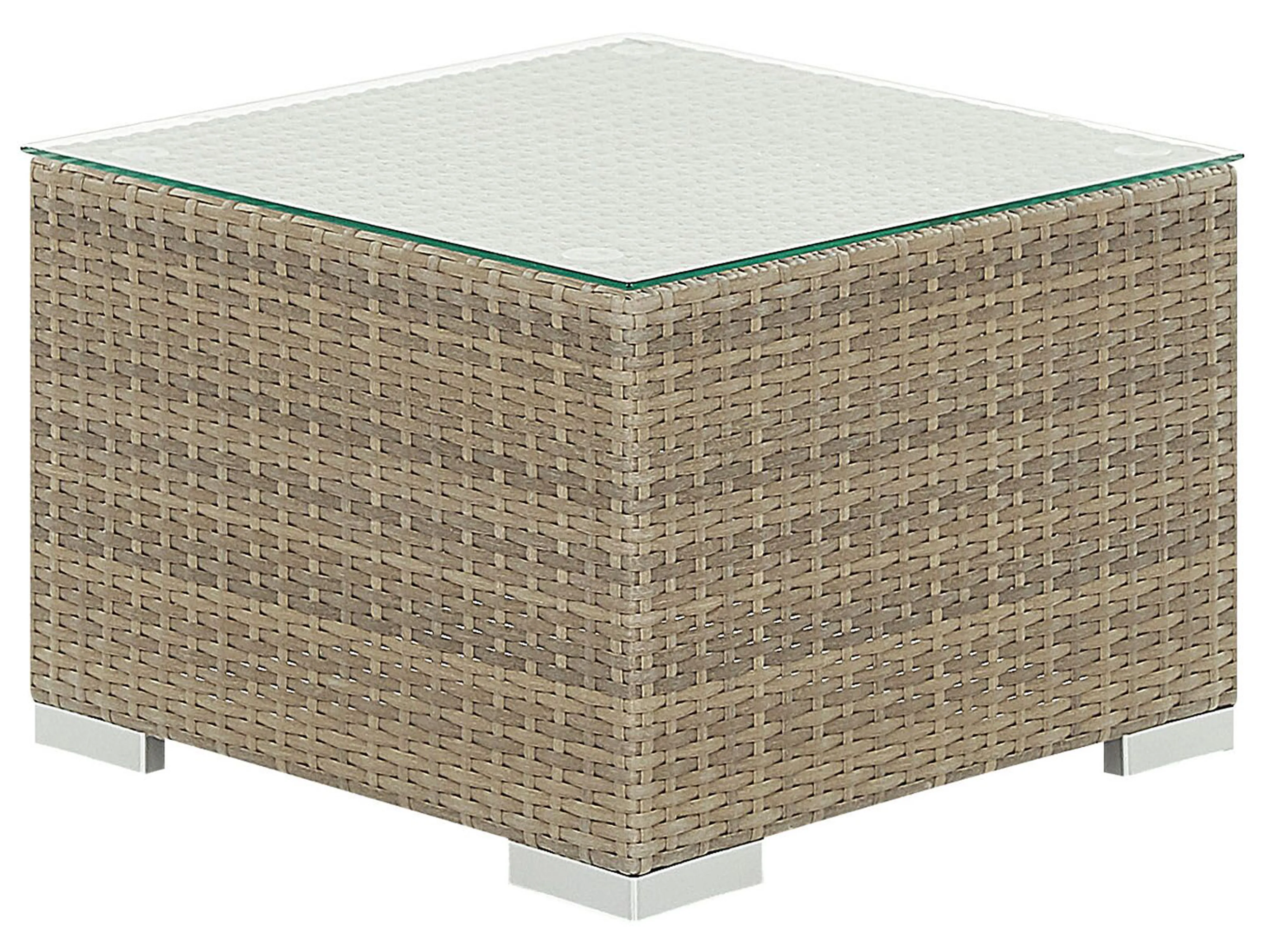 Loungeset met tafel 8-zits MAESTRO modulair PE rotan Lichtbruin