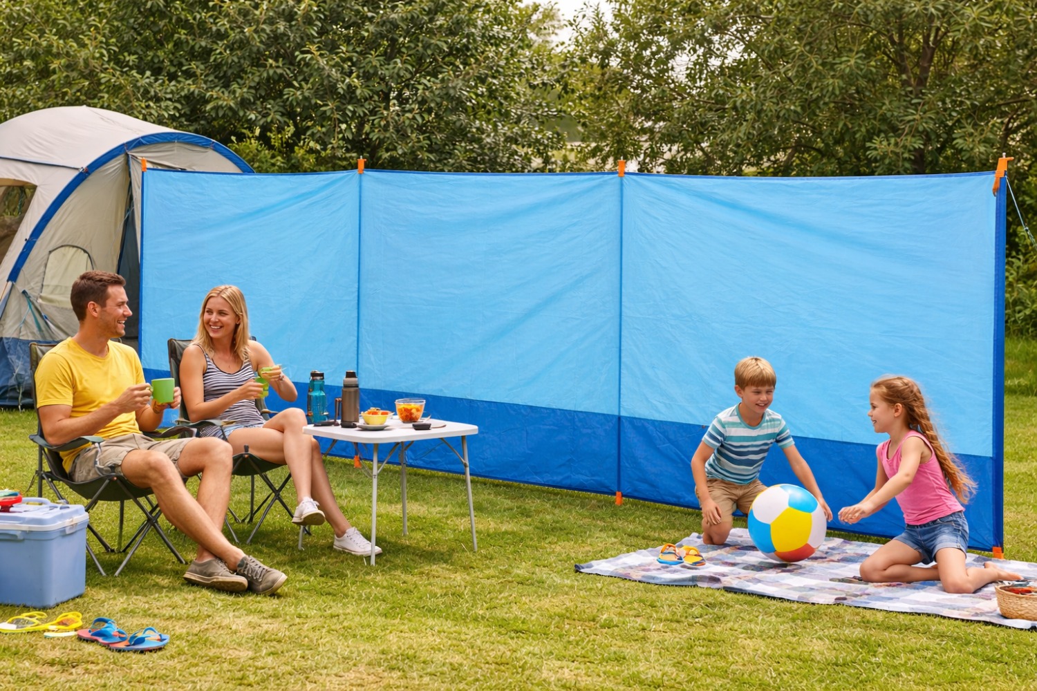 HEM 400 x 140 cm windscherm - Blue