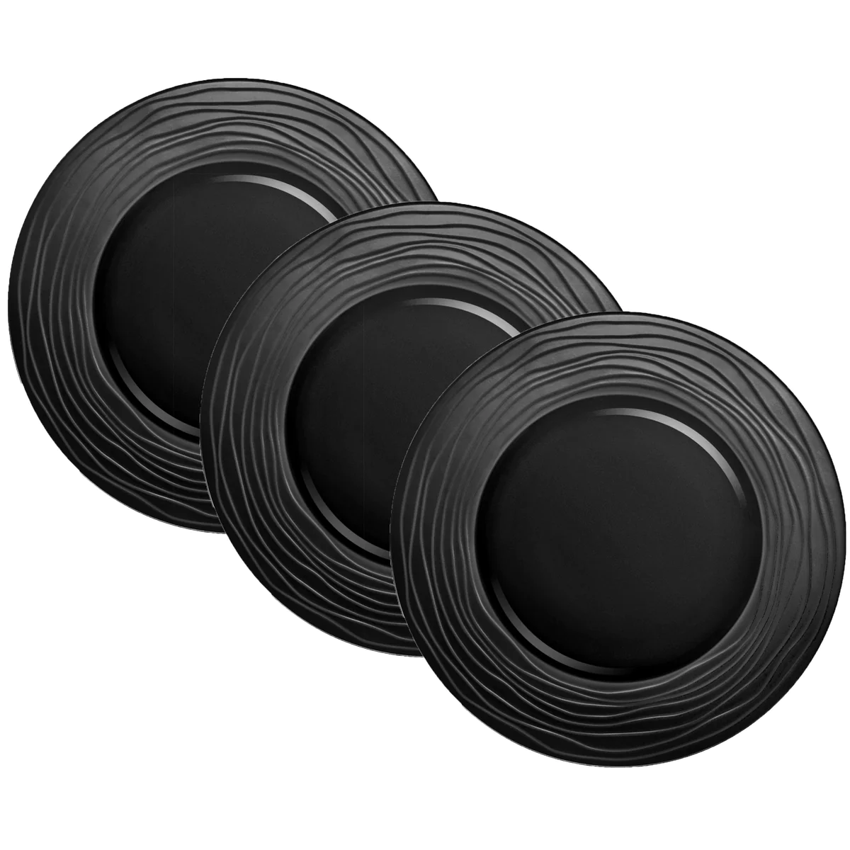 Escale Noir - Assiette de présentation 31.5 cm (lot de 3) Médard de No