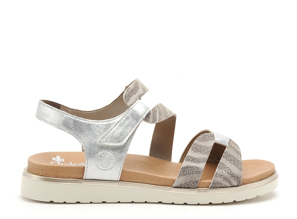 Rieker nu pieds plats femme v5069 argent