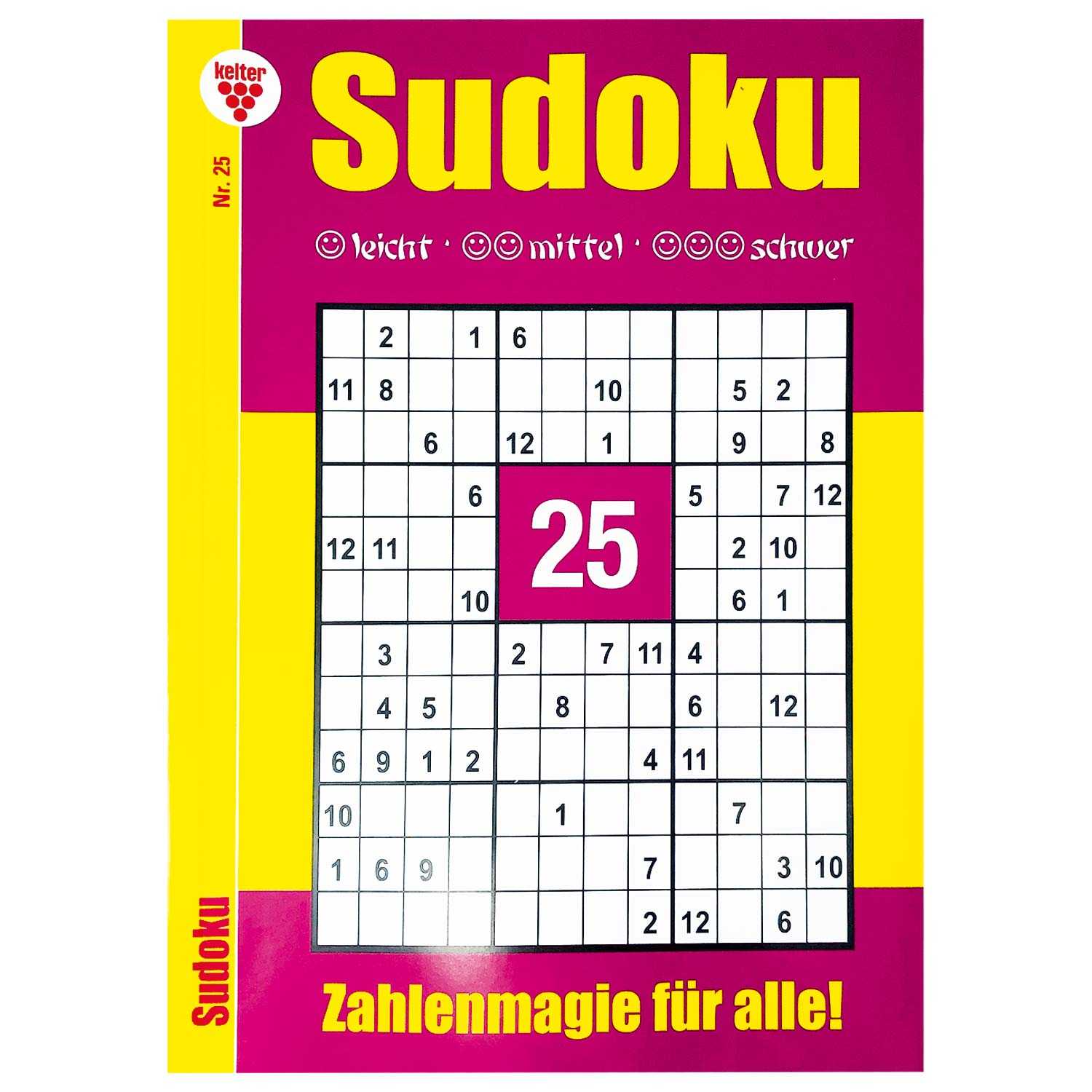 Rätselblock Sudoku DIN A5 192 Seiten leicht-schwer 4fach