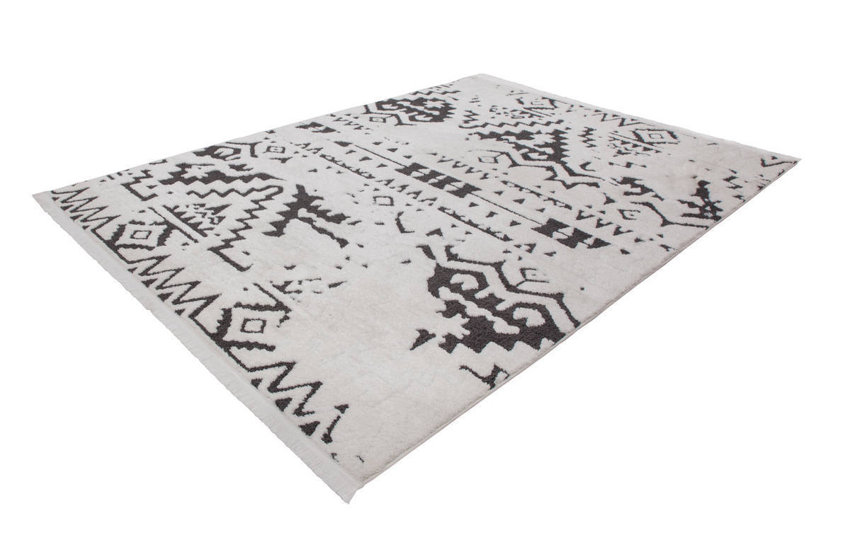 Teppich AGADIR 100 - weiß-schwarz - 80x150 cm