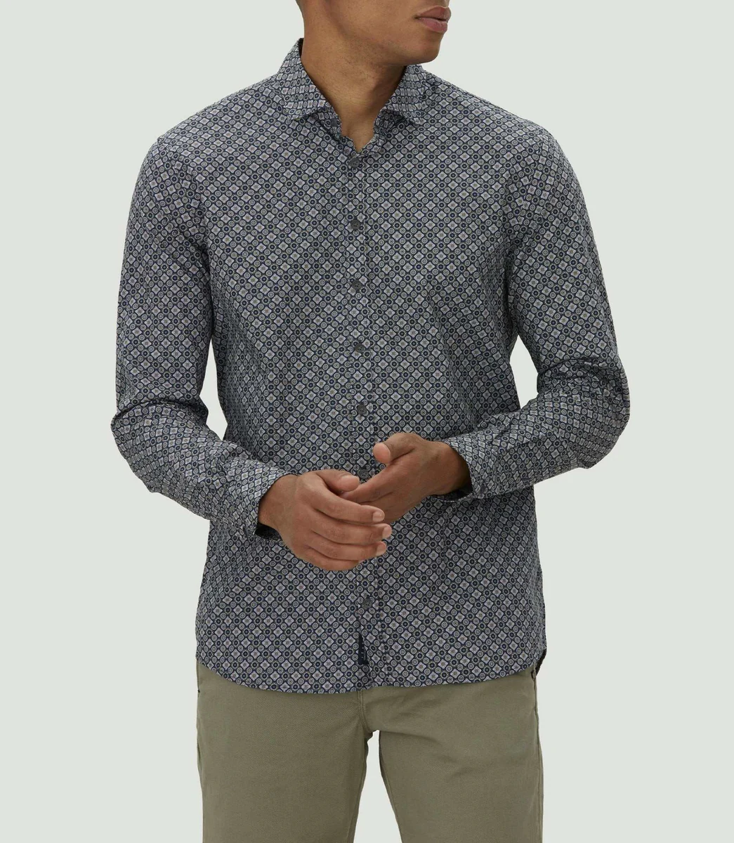 Chemise casual à motif marine 