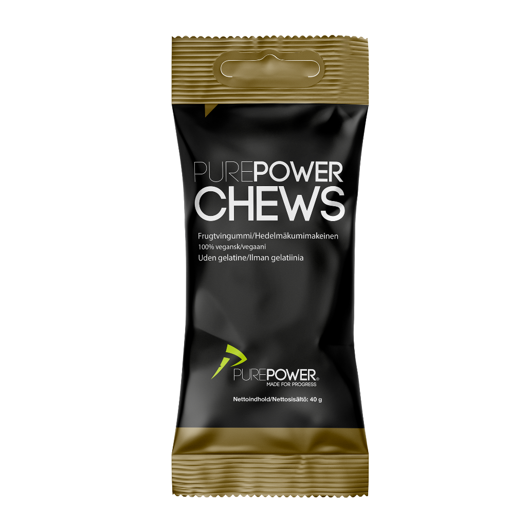 PurePower Chews energivingummi frugtmix 40 g
