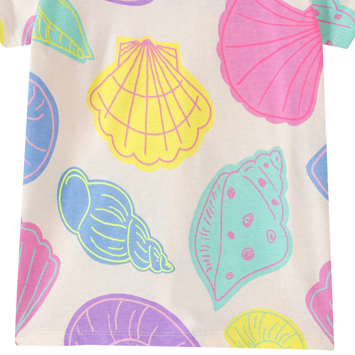 Topolino Mädchen T-Shirt mit bunten Muscheln creme