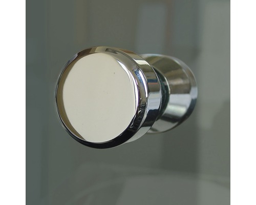 Hoekschuifdeur Breuer Fara 6 80x80 cm helder glasprofiel kleur wit
