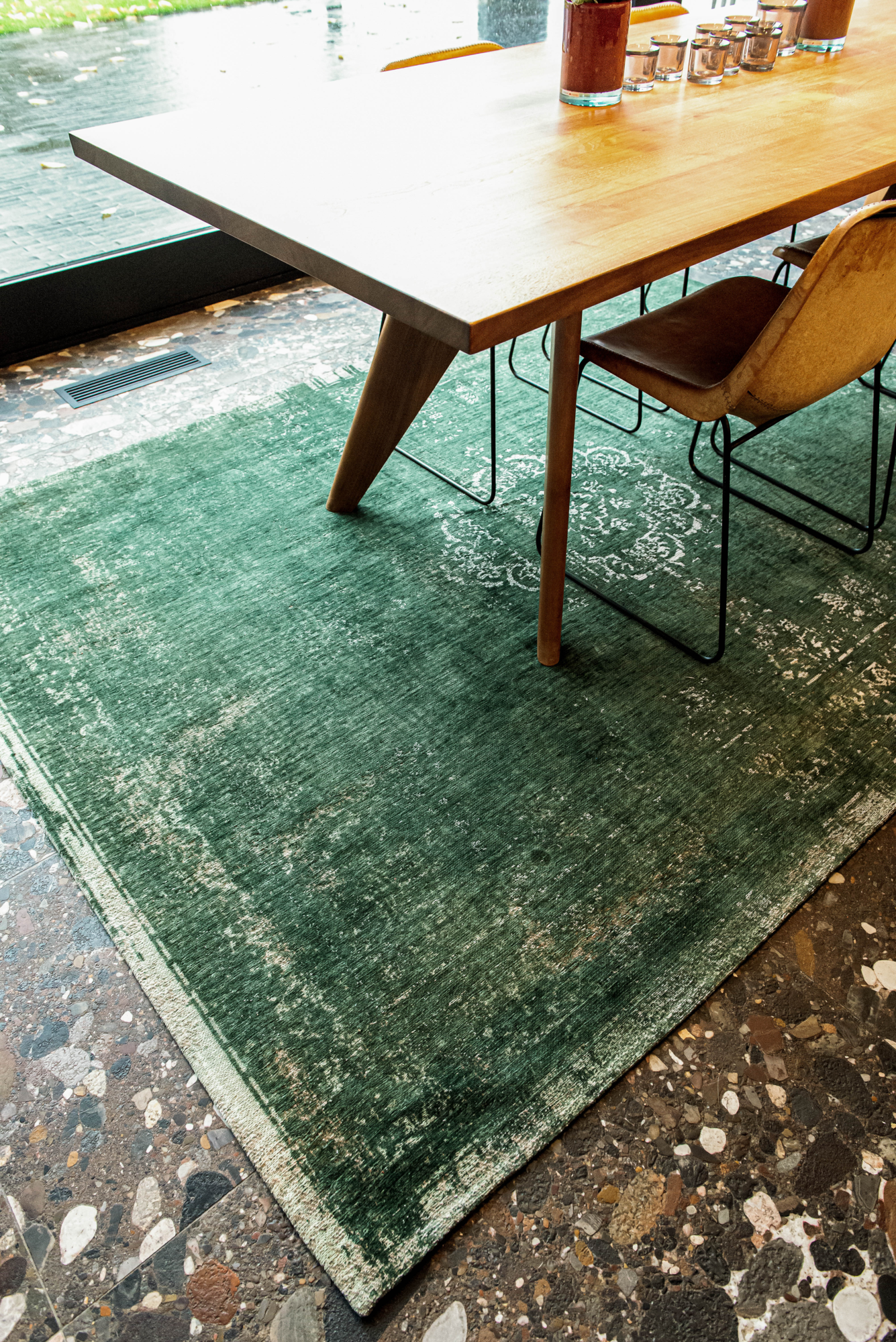 Ecorugs vloerkleed Medallion groen 140x200 cm
