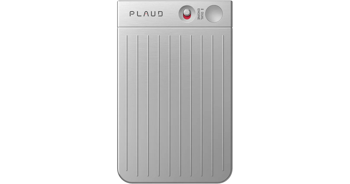PlaudNote dicteerapparaat  (Zilver, 64 GB, Bluetooth (BLE 5.2), Wi-Fi (2.4GHz))