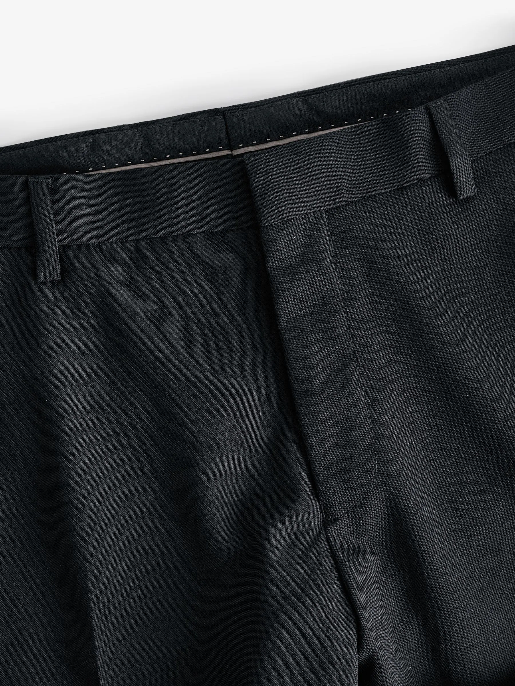 Zwart - Strakke Pasvorm - Pantalon in smokingstijl