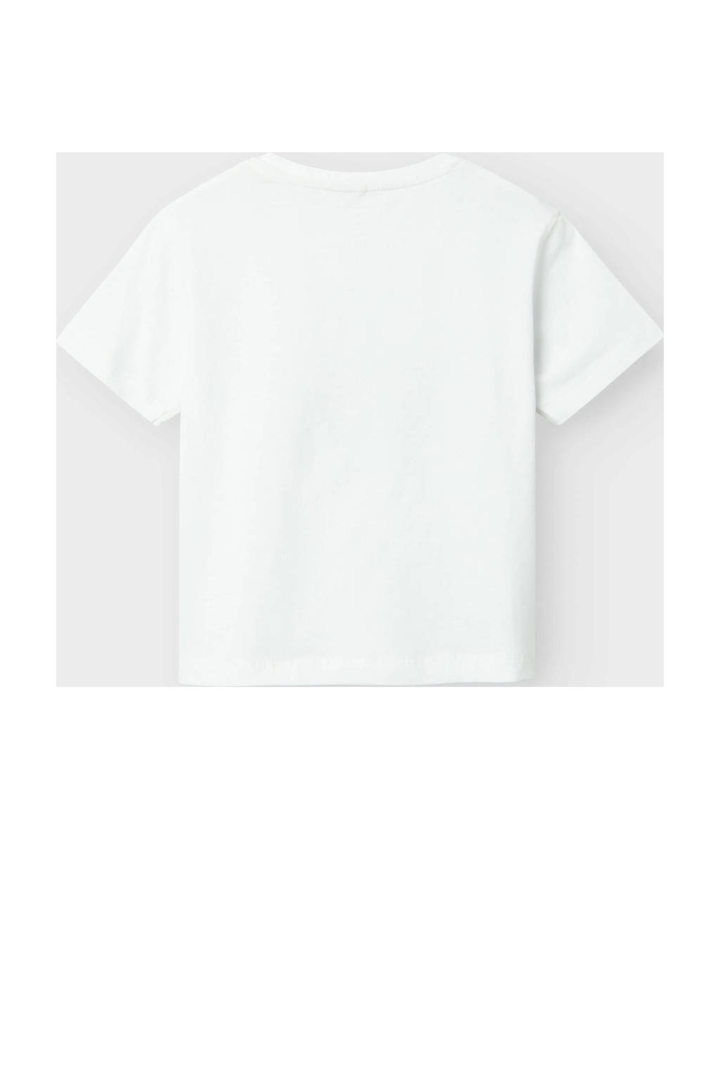 NAME IT T-shirt NMMFIRKANO met printopdruk wit