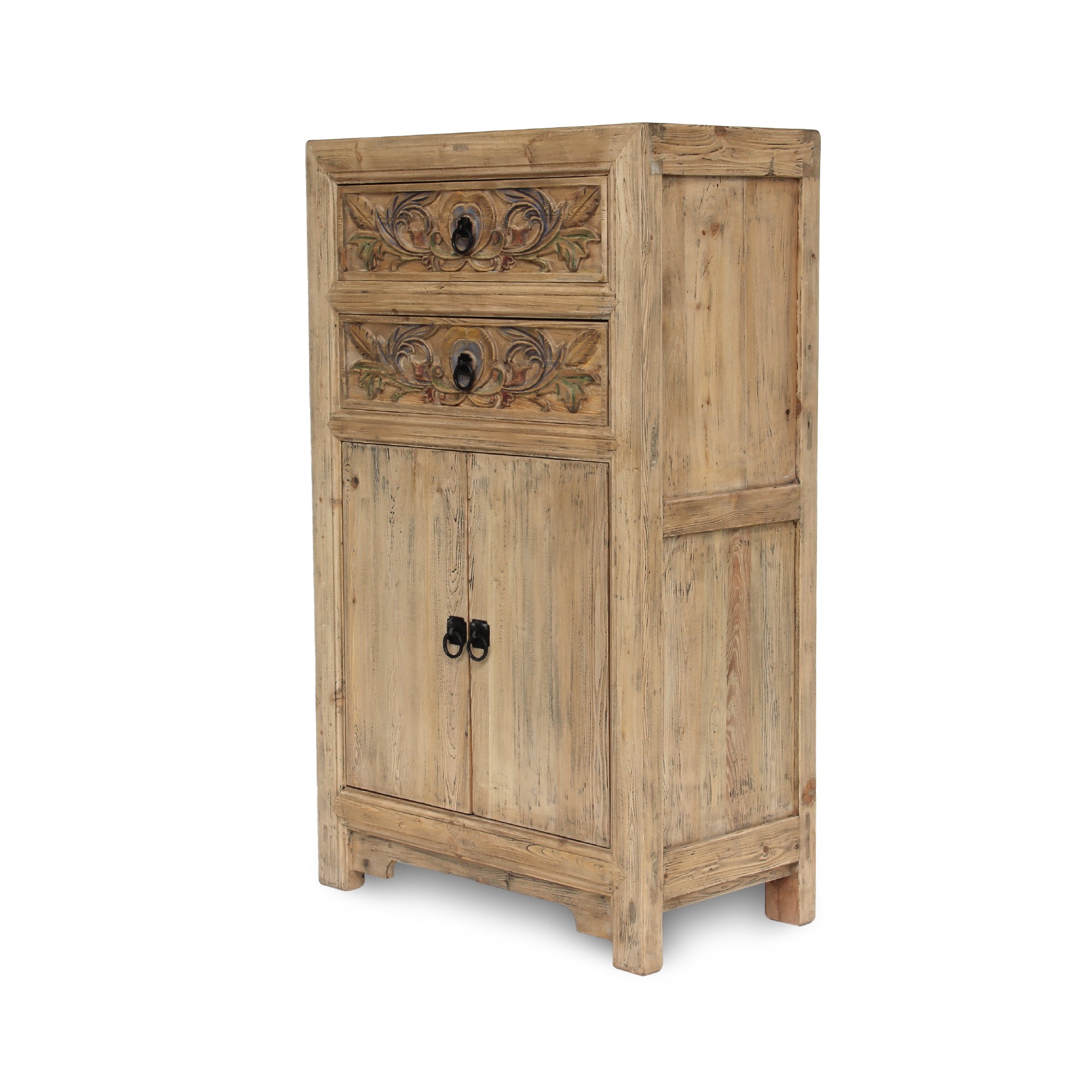 Kommode 'Herolind', 2 Schubladen, 2 Türen, natur, T 45 cm, B 83 cm, H 138 cm von fischer's lagerhaus