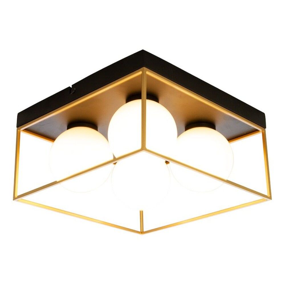 TAKLAMPE ANETA ASTRO 28CM SVART/GULL