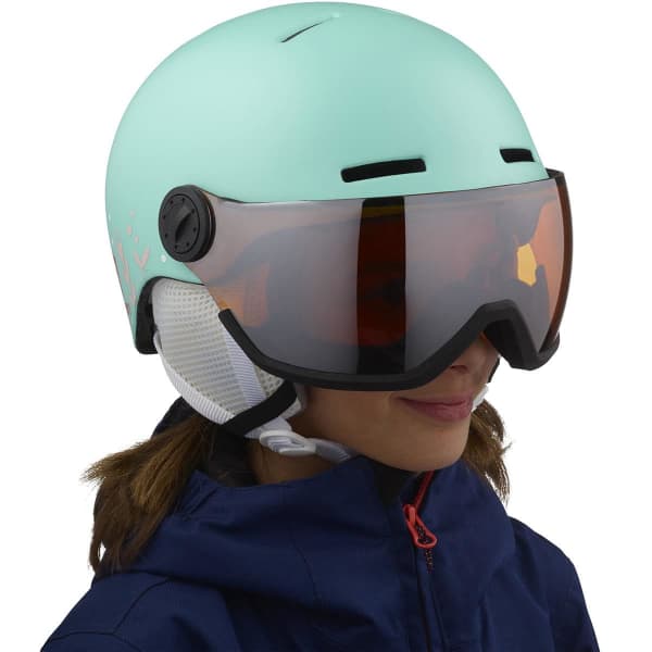 Casque de ski SALOMON GROM VISOR KIDS ARUBA ARUBA GLOSSY/UNIV