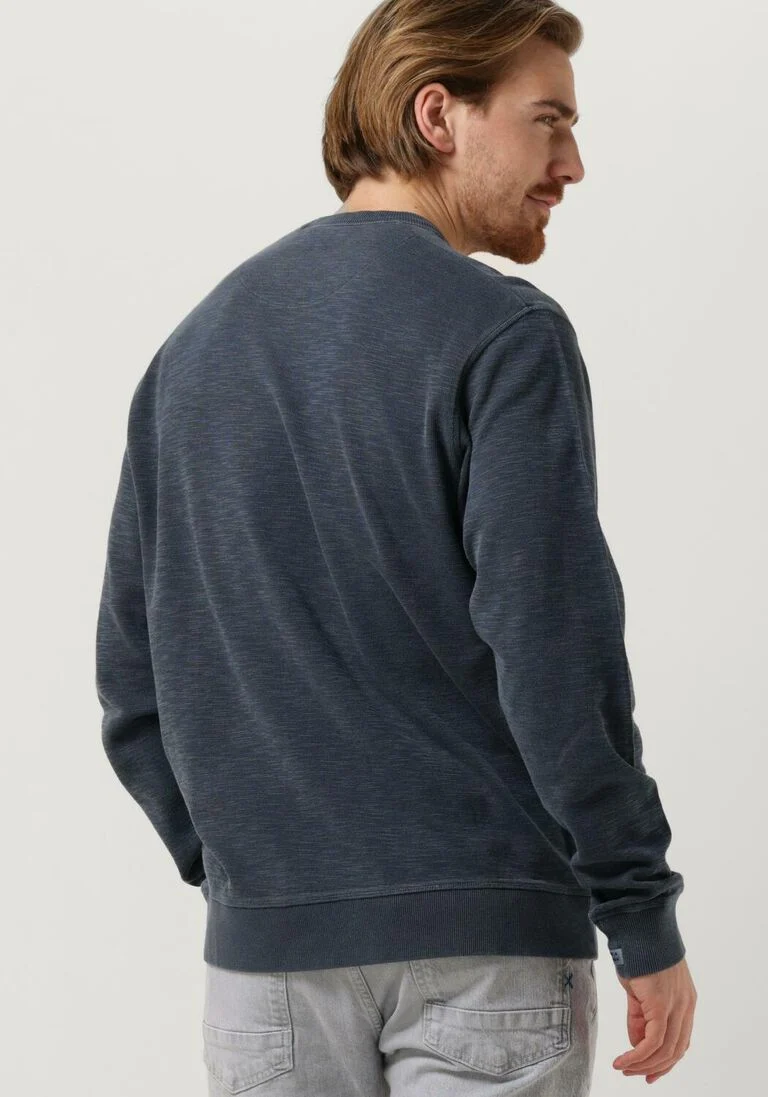 SCOTCH & SODA donkerblauwe scotch & soda sweater garment-dyed structured sweatshirt