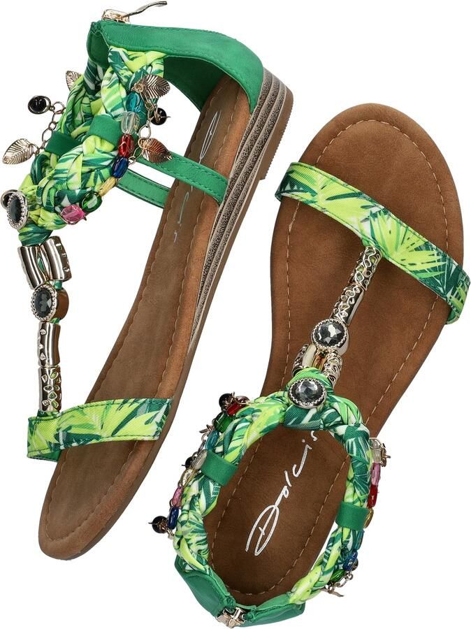 Dolcis sandalen groen
