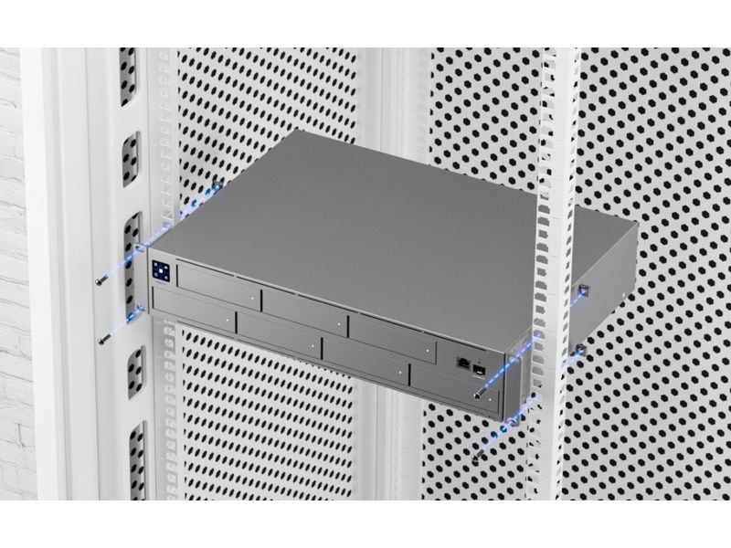 Ubiquiti UNAS-Pro 2U Rackmount NAS für grossangelegte Dateispeicherung und -freigabe, mit 10 Gbps und sieben Festplatteneinschüben