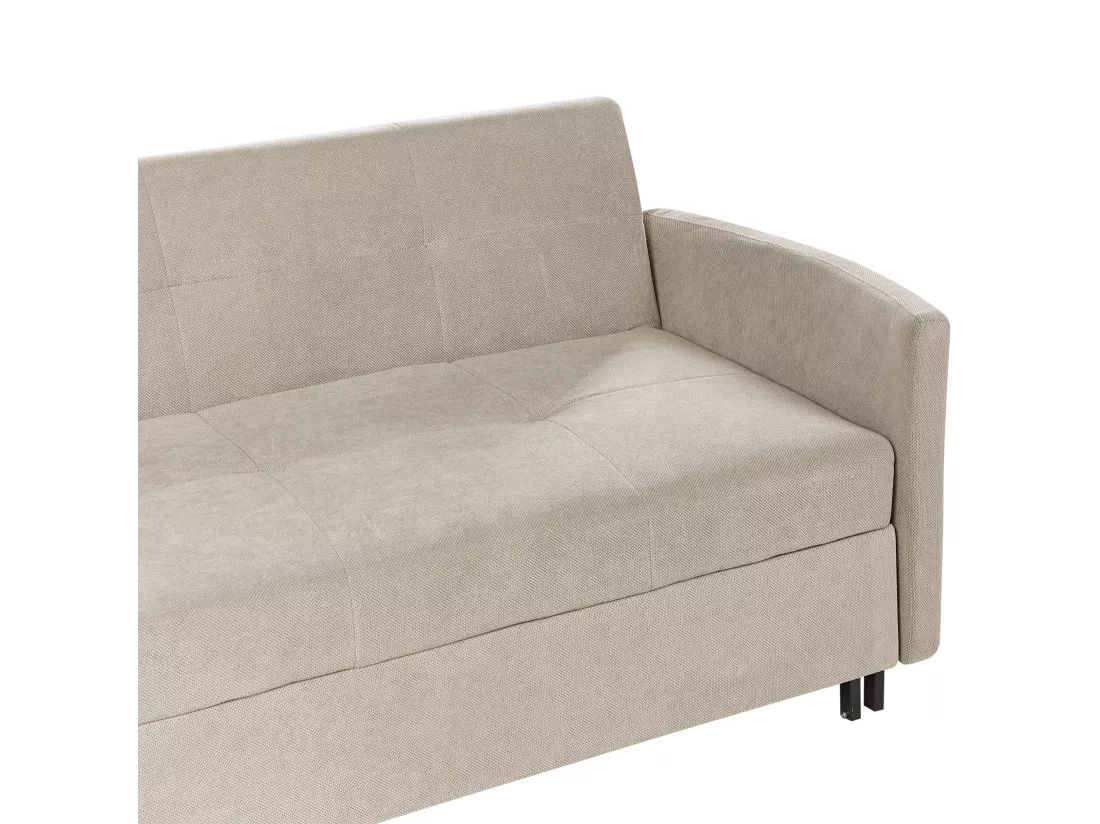 Canapé-lit en tissu taupe HOVIN