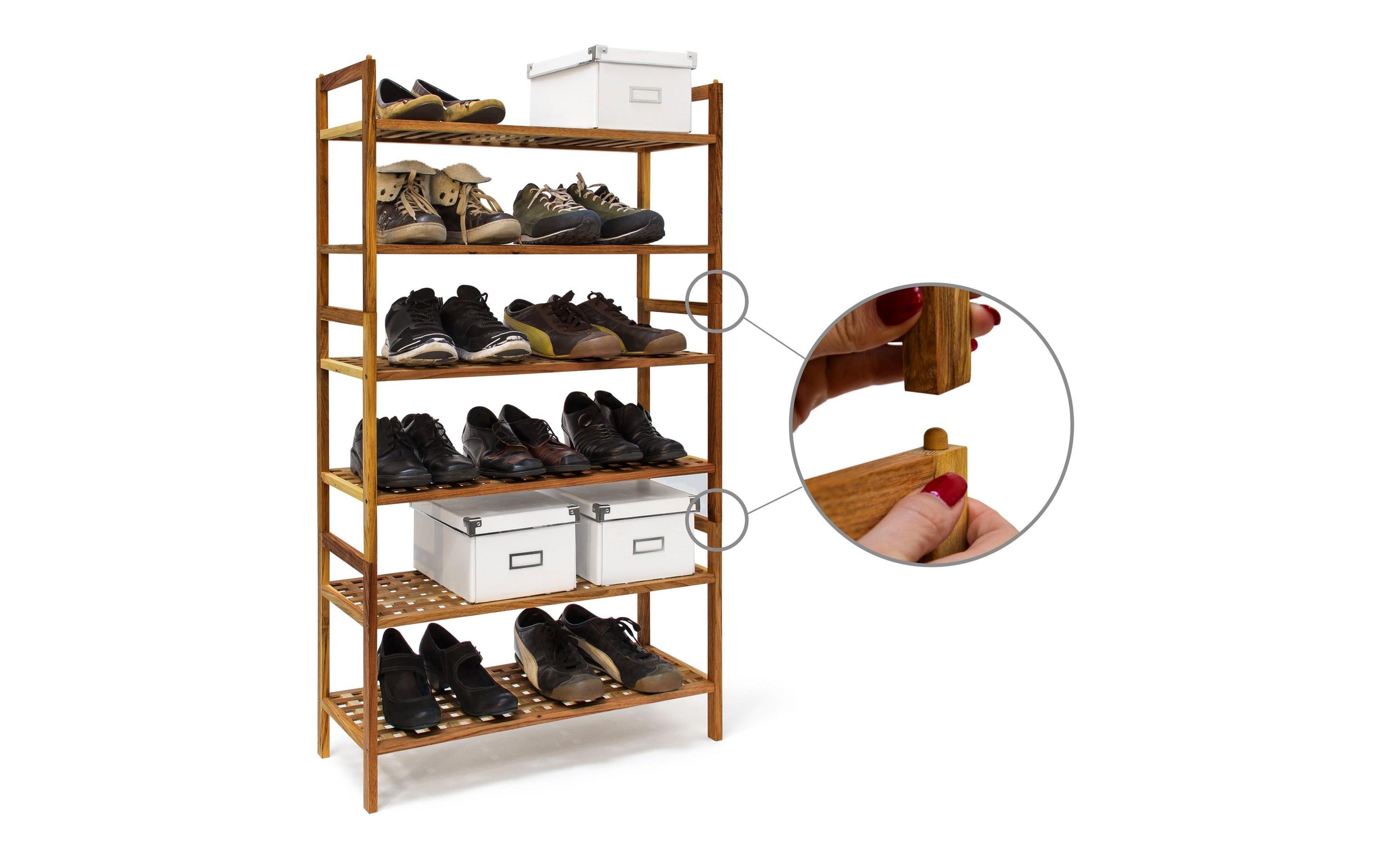 Schuhregal stapelbar 69 x 40.5 cm, NatureSchuhablage