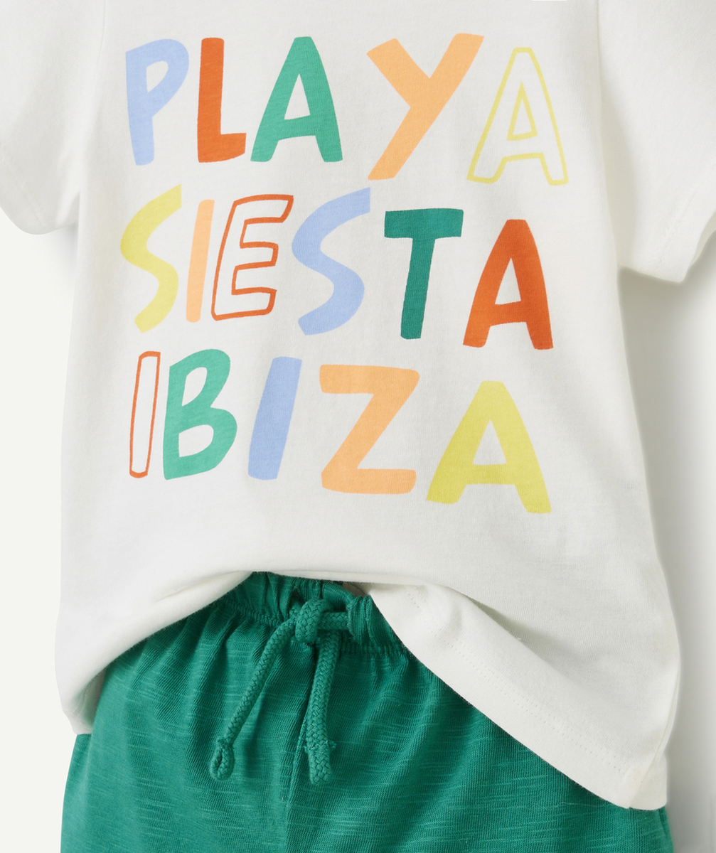 ensemble bébé garçon en coton bio thème plage coloré