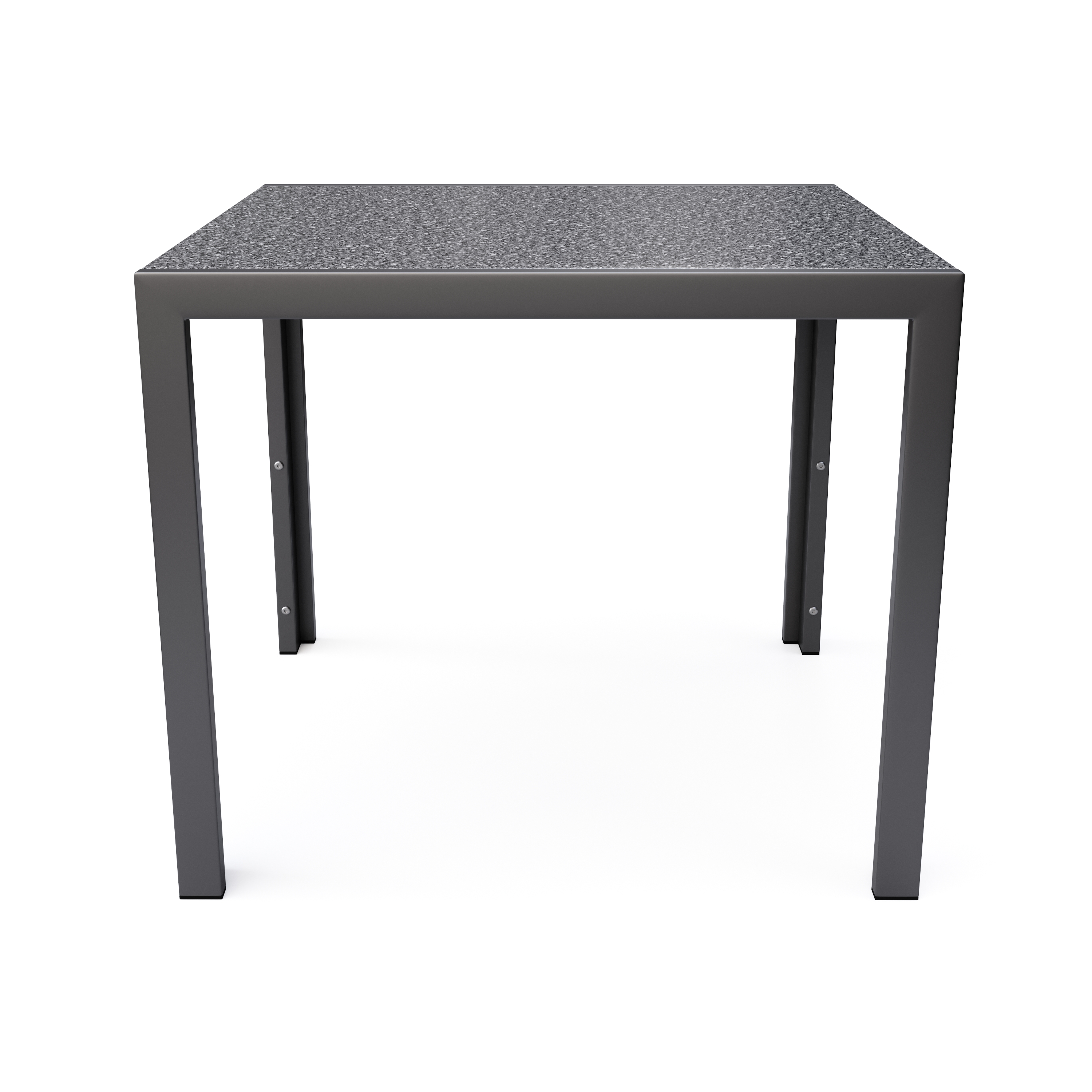 Granittisch 80 x 80 x 75 cm schwarz