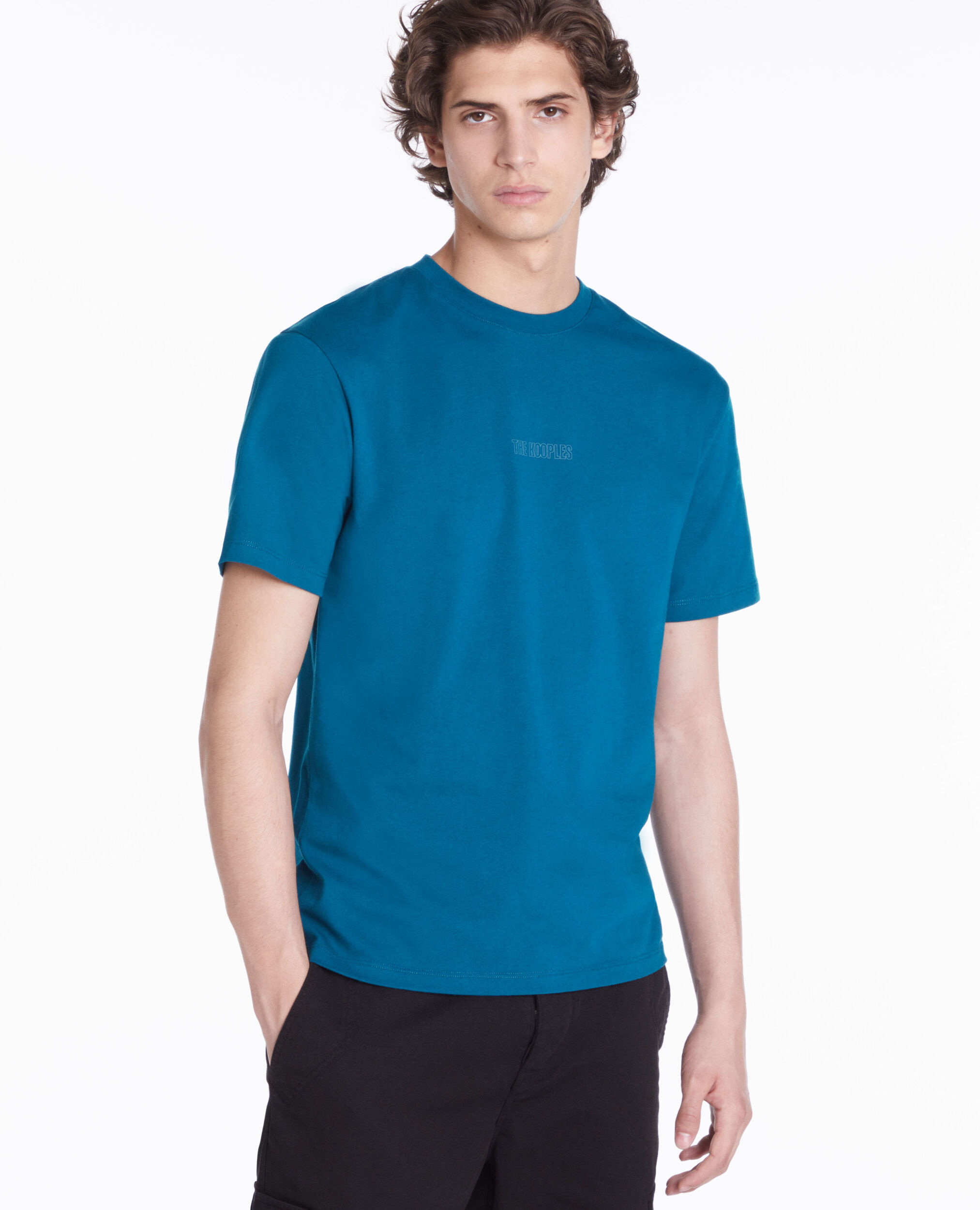 T-shirt bleu avec logo
