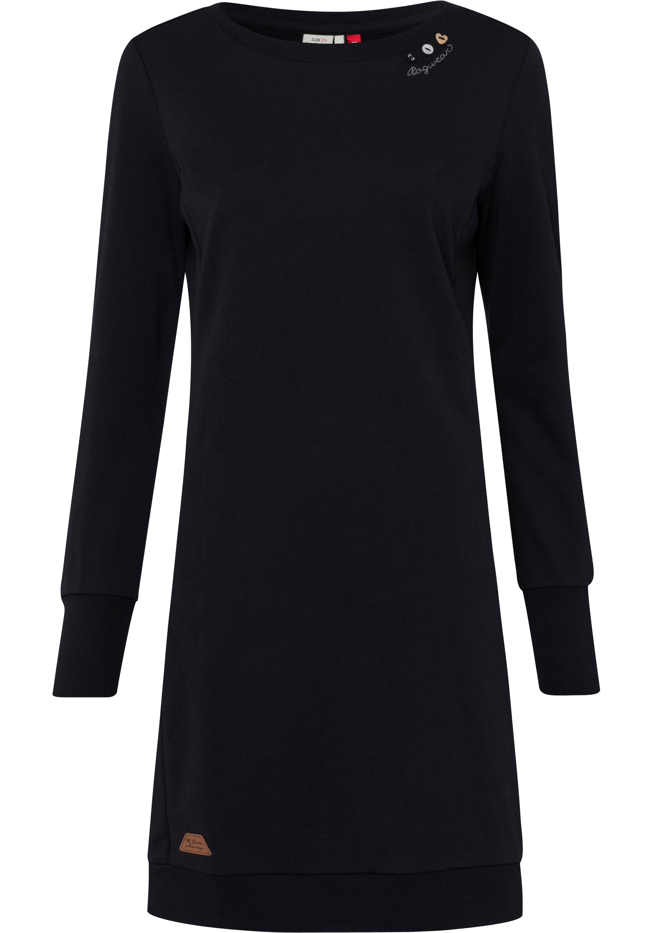 Ragwear Sweatkleid »MENITA O« Eingrifftaschen mit veganer 3 Knopf-Applikation