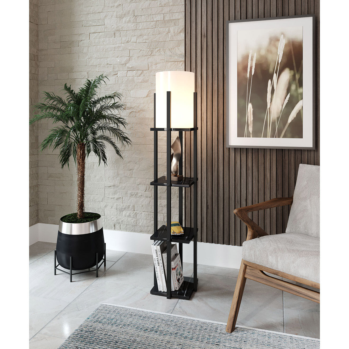 Sheen Lampadaire Nora noir - 135x21 cm