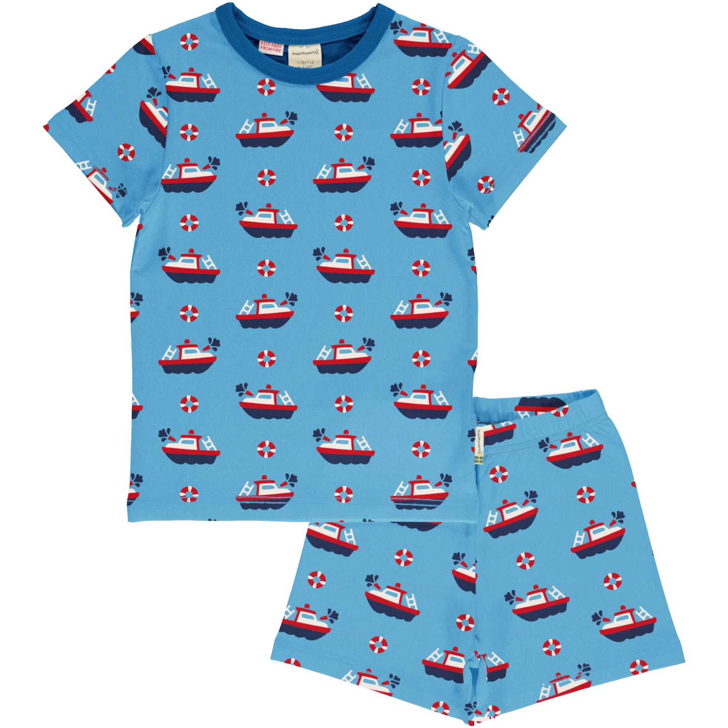 Schlafanzug FIREBOAT kurz in blau