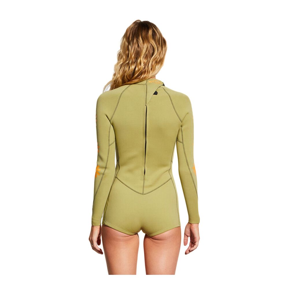 Billabong SPRING FEVER BZ - Combinaison shorty 2/2 mm Femme split pea