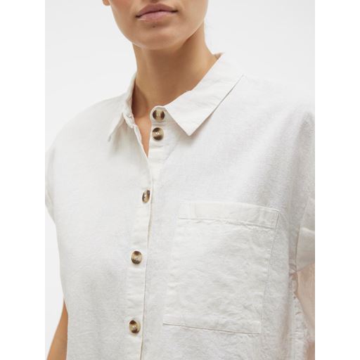 Vero Moda Luna Cropped Skjorte, Birch, S