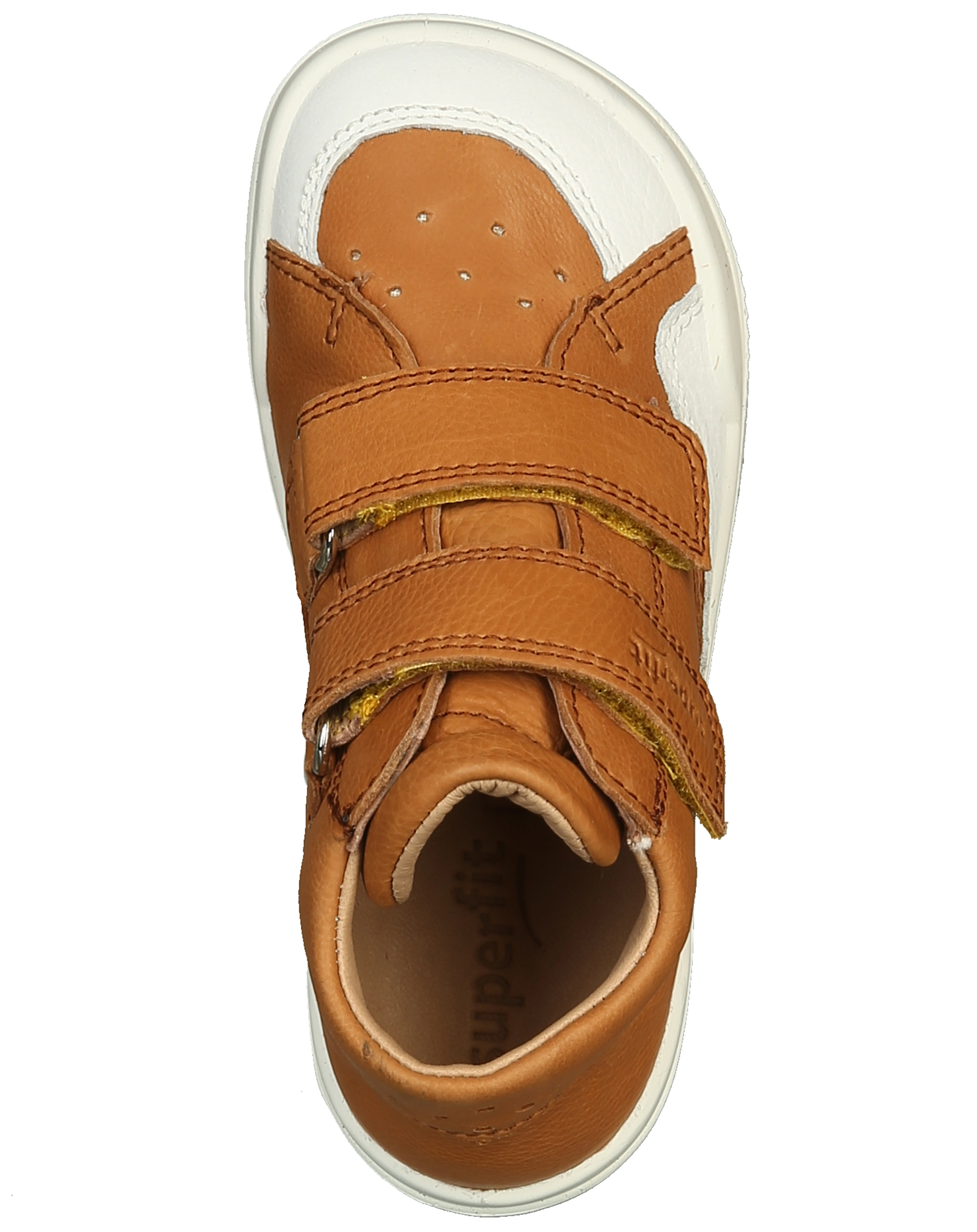 Leder-Lauflernschuhe SUPERFREE - BOY in braun/weiß
