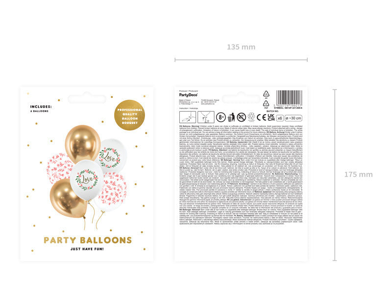 Ballonnen Love Mix 30cm 6st