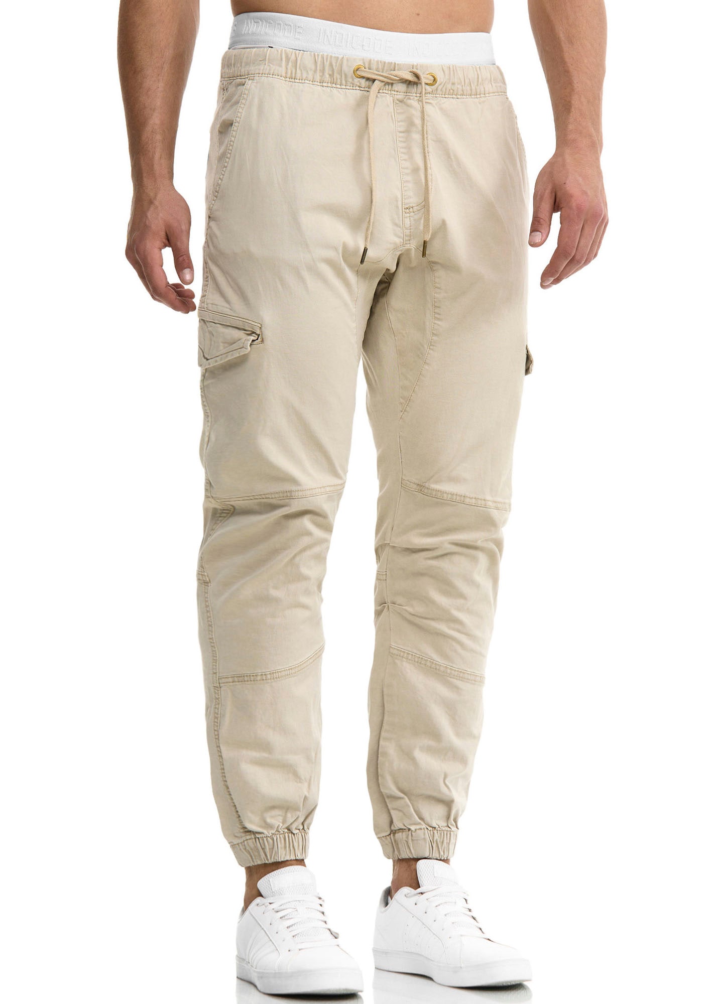 Indicode Cargohose »INLevi«  mit seitlichen Cargotaschen und elastischen Bündchen