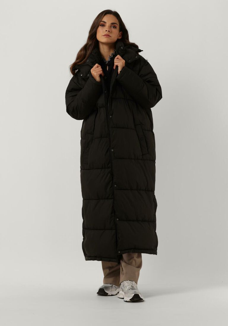 NOTRE-V zwarte notre-v gewatteerde jas puffer long