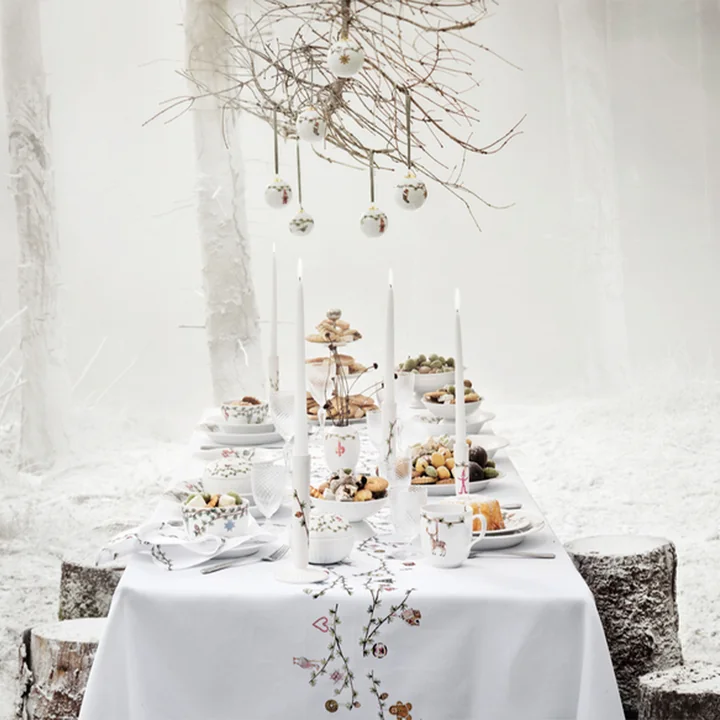 Kähler Design - Hammershøi Weihnachten Tischdecke 150 x 320 cm, weiss
