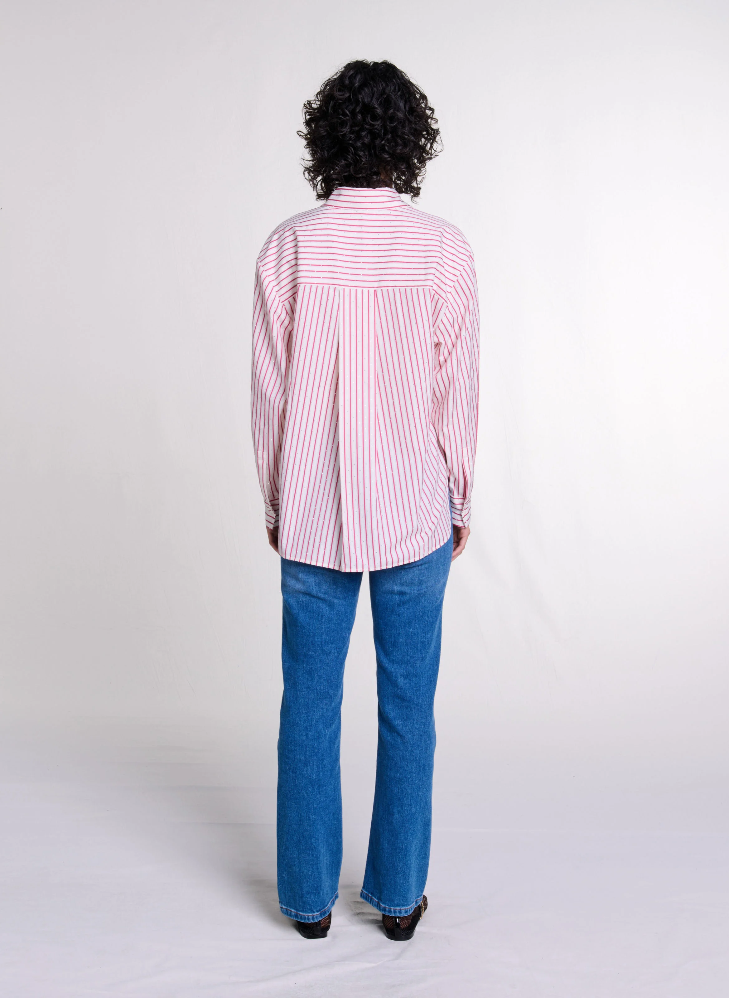 Chemise droit col classique à rayures | Rayé