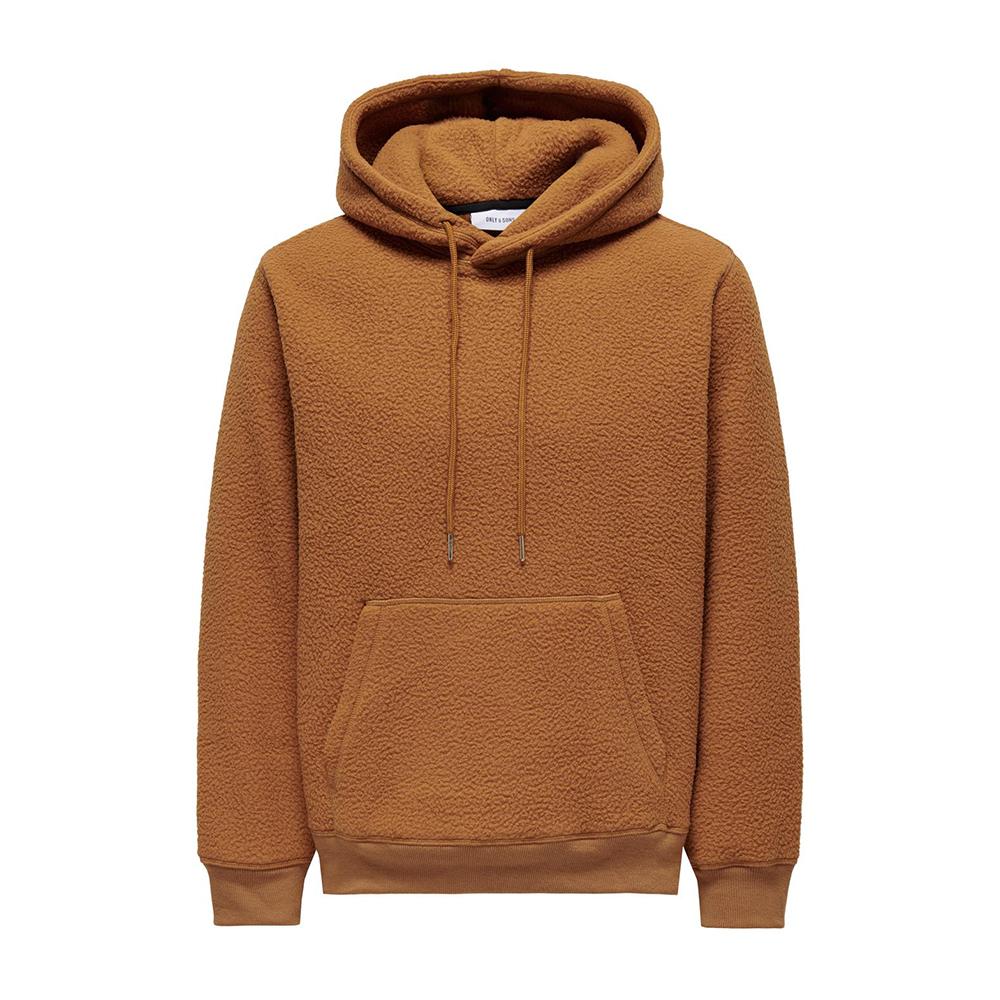 Only & Sons Sweat à Capuche Marron Homme Only & Sons Emilio