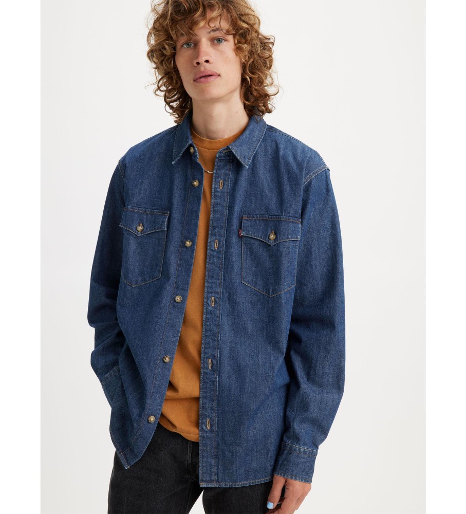Levi's Camisa Western Azul