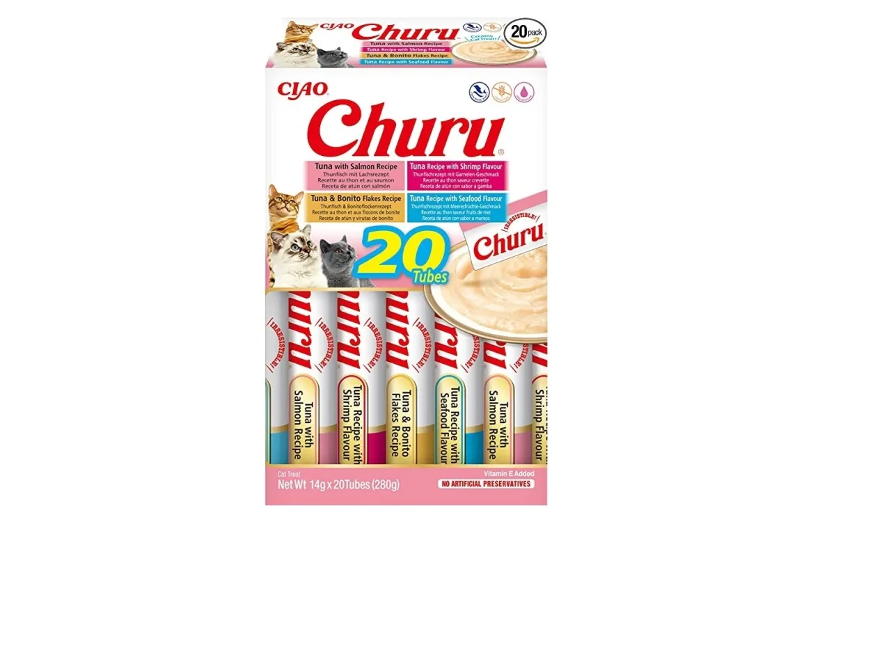 INABA Churu Variety box Seafood - Kattegodbidder - 20 x 14g