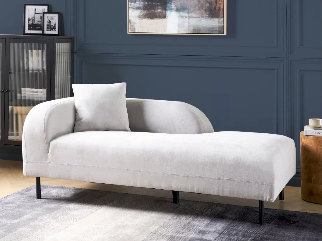 Chaise longue côté droite gris clair LE CRAU